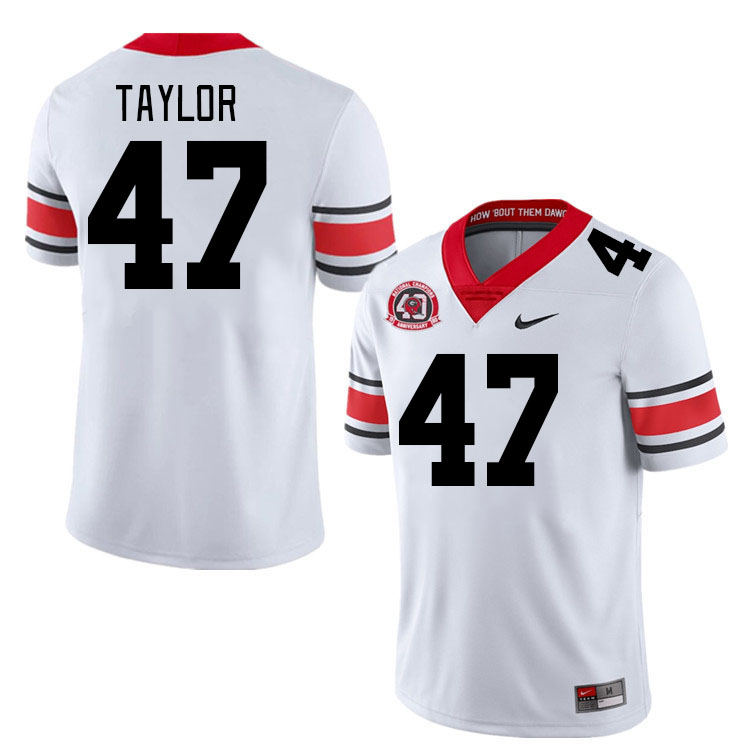 #47 Will Taylor Georgia Bulldogs Jerseys Football Stitched-40th Anniversary